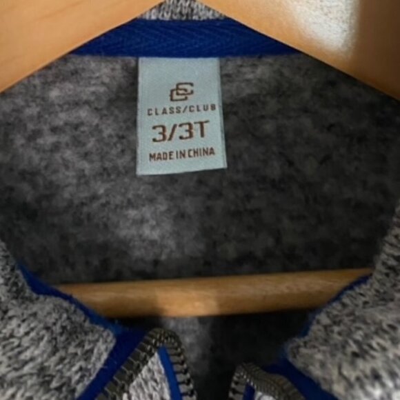 Class Club Full Zip Grey Vest 3/3T - Picture 2 of 4